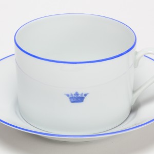 Couronnes Tasse Petit Dej Bleu - Blue Crown  Breakfast Cup