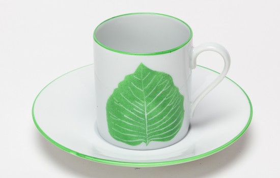 Feuilles Tasse à Café Prunier des Pagodes Vert - Green Leaf of Sheet pagodas Coffee Cup