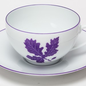 Feuilles Tasse à Thé Chene Violet - Purple Oak leaf Tea Cup