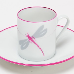 Libellules Tasse à Café Rose - Pink Dragonfly Coffee Cup