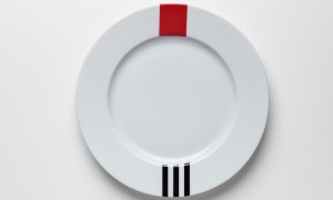 Dessert plate Red & Black (21cm)