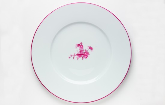 Shanghai Plat Rose - Pink Shanghai Round Plate
